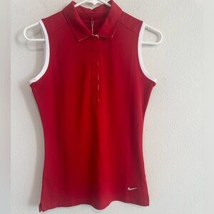 Nike Women's Vibrant Red Sleeveless Blouse